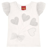 Camiseta Tull Corazones Plata°