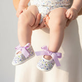 Zapatos Bebé Lazos Lavanda