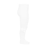 Leotardos Algodón Con Lazo Lateral Blanco