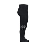 Leotardos Algodón Con Lazo Lateral Negro