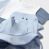 Conjunto 2 Piezas Pelele  Con Gorro Baby Dino Bluey Mayoral 1617
