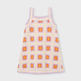 Vestido Croché Flor Lilac Mayoral 3935
