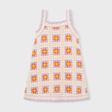 Vestido Croché Flor Lilac Mayoral 3935