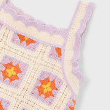 Vestido Croché Flor Lilac Mayoral 3935