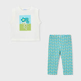 Conjunto Floral Apliques Turquesa Mayoral 3023-3722