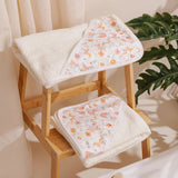 Toalla Capucha Estampada Jardín Mágico