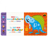 Libro Sensorial De Texturas "Nunca Toques Un Dinosaurio"