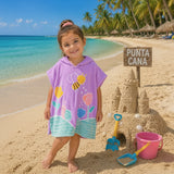Toalla Playera Con Capucha Tulipanes Lilac Mayoral 10165