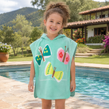 Toalla Playera Con Capucha Farfalla Turquesa Mayoral 10165