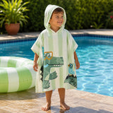 Toalla Playera Con Capucha Hippos Manzana Mayoral 9114