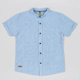 Camisa En Lino Mao Azul Losan