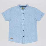 Camisa En Lino Mao Azul Losan