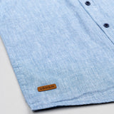 Camisa En Lino Mao Azul Losan