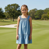 Vestido Denim Nido De Abeja Losan