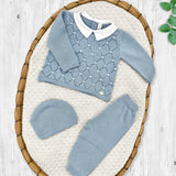 Conjunto Con Gorro Azul Baby Martín Aranda