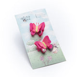 Hair Clip Butterfly Fucsia