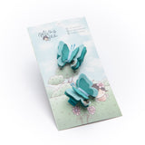 Hair Clip Butterfly Agua Marina