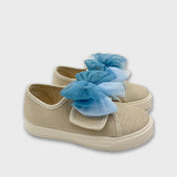 Tenis En Lino Super Bow Azul Capri