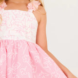 Vestido Rosé Con Flores