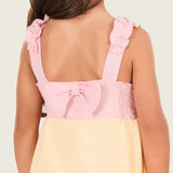 Vestido Tricolor Pastel con Lazo 6232