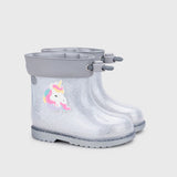 Bota Bimbi Unicornio Glitter Plata Igor W10339