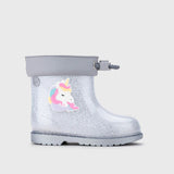 Bota Bimbi Unicornio Glitter Plata Igor W10339