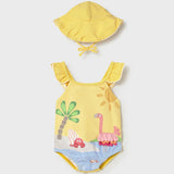 Vestido De Baño 2 Piezas Con Gorro Selva Pop Mostaza Mayoral 1737