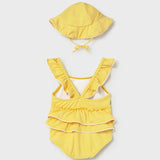 Vestido De Baño 2 Piezas Con Gorro Selva Pop Mostaza Mayoral 1737