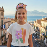 Camiseta Con Balaca Orquídea Hueso Mayoral 3010