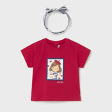 Camiseta Con Balaca Amour Rojo Mayoral 1081
