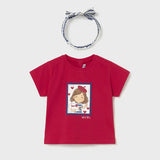 Camiseta Con Balaca Amour Rojo Bebé Mayoral 1081