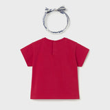 Camiseta Con Balaca Amour Rojo Bebé Mayoral 1081