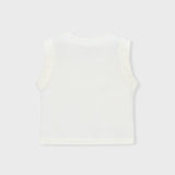 Camiseta Floral Con Apliques Crudo Mayoral 3023