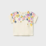 Camiseta Serigrafía Jardín De Tulipanes Hueso Mayoral 1085