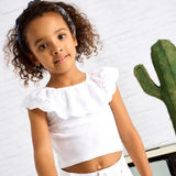 Blusa Volante Perforado Nieve Mayoral 3012