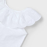 Blusa Volante Perforado Nieve Mayoral 3012