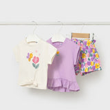 Conjunto 3 Piezas Colmena Floral Lilac Mayoral 1206