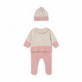 Conjunto Polaina y Gorro Tejido Rosa Mayoral 2513