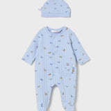 Set Pelele Con Gorro Blue Dino Magic Mayoral 2617