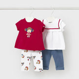 Conjunto 4 Piezas Baby Dolls Rojo 1736 Mayoral