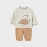 Conjunto 4 piezas Baby Dinosaur Caramelo Mayoral 2665