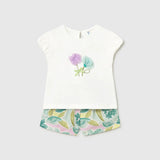 Conjunto de Camiseta y Bermuda Floral Lago Bebé Mayoral 1213