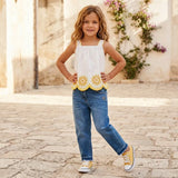 Blusa Menina Cropped Girassol 474