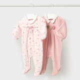 Set 2 Peleles Flores Tricotosa Rosa Mayoral 2752