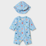 Conjunto De Baño Con Gorro Sea Life Protección Solar 40+ Azul Mayoral 1620