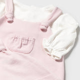 Conjunto Pelele Peto Con Gorro Rosa Cuarzo Mayoral 2602