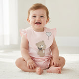 Pelele Con Babero Osita Soft Rosa Mayoral 1710