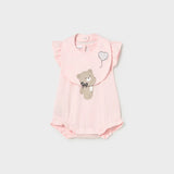 Pelele Con Babero Osita Soft Rosa Mayoral 1710