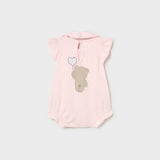 Pelele Con Babero Osita Soft Rosa Mayoral 1710
