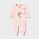 Pijama Con Babero Amour & Teddy Rosa Baby Mayoral 1711